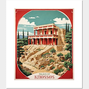 Palace of Knossos Greece Tourism Vintage Poster Posters and Art